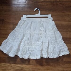 Elegant White A-Line Skirt